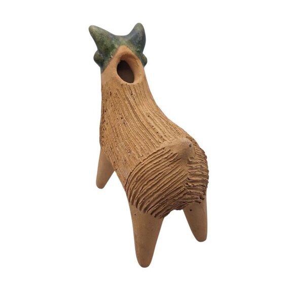 Sheep Ram Chia Grow Pet Set 6 Inch Handmade Vintage Home Garden Clay Animal Farm - Picture 3 of 7